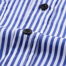 Women Striped Long Sleeve Turn-Down Collar Loose Shirt Ladies Autumn Casual V2A2