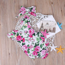 Newborn Kids Girls Clothes Floral Jumpsuit Romper Playsuit + Headband Outfi X8R4