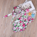 Newborn Kids Girls Clothes Floral Jumpsuit Romper Playsuit + Headband Outfi X8R4
