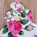 Newborn Kids Girls Clothes Floral Jumpsuit Romper Playsuit + Headband Outfi X8R4