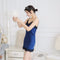 Sexy Autumn That Occupy The Home Women Silk Pajamas Suits Removable Bra Paj V3B5