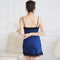 Sexy Autumn That Occupy The Home Women Silk Pajamas Suits Removable Bra Paj V3B5