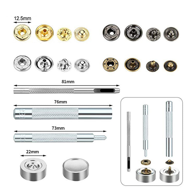 Leather Craft Tools Kit Hand Sewing Stitching Punch Carving Saddle Rivets Tool