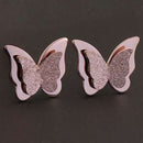 Fashion Lady Titanium Steel Double Butterfly Necklace Earring Set B1V2