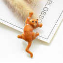 Orange Cat Brooch for Women Animal Brooch Cute Enamel Pin Jewelry Clothes AcZ3U9