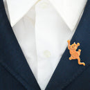 Orange Cat Brooch for Women Animal Brooch Cute Enamel Pin Jewelry Clothes AcZ3U9