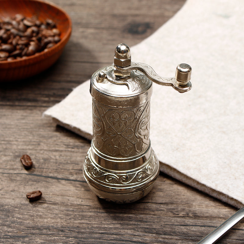 Turkish Mini Metal Hand Coffee Grinder Spice Salt Pepper Mill Kitchen Removable