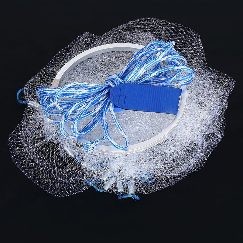 ZANLURE 2.4M/3.6M Throw Cast Net Nylon Monofilament Net Iron Nickel Plating Sinker Sea Fishing Net