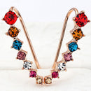1 pair of new four-prong stud earrings earrings jewelry fashion jewelry fem W4C7
