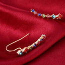 1 pair of new four-prong stud earrings earrings jewelry fashion jewelry fem W4C7