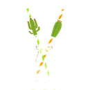 10X Cactus paper DIY straw Summer Party Decor Hawaiian Party green X4Z6