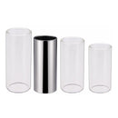 Guitar Slides Set Includes 3 Size Glass Slide, 1 Piece Stainless Steel Slid