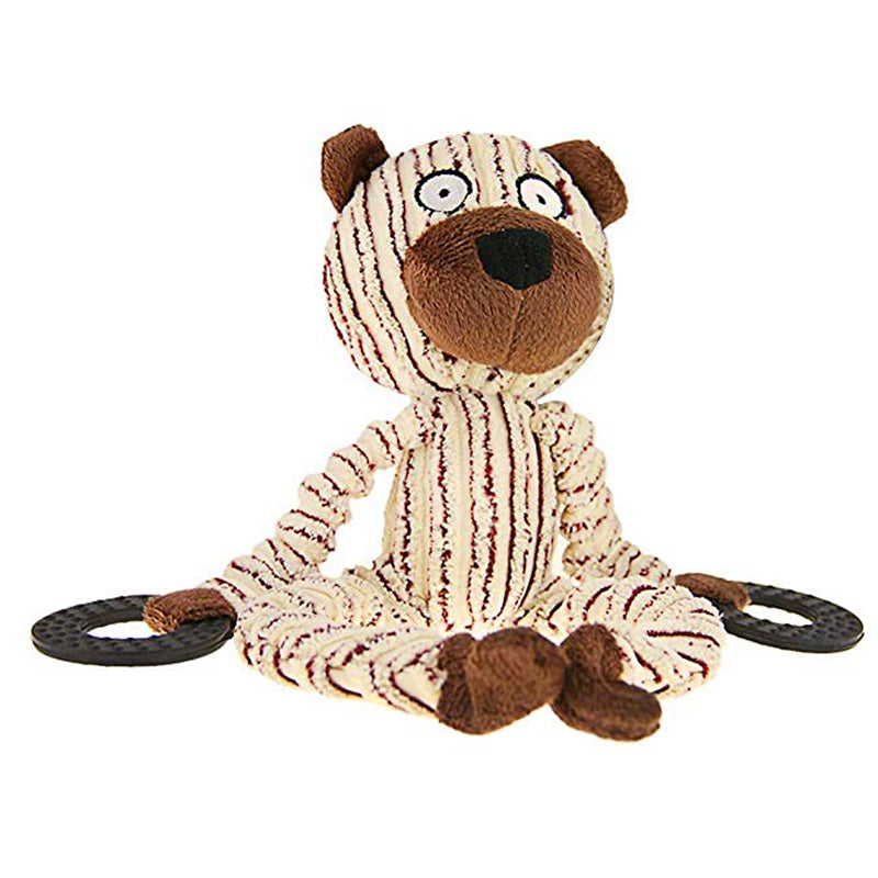 Funny Pet Dog Toys Chew Squeaky Toys Chewing Sound Molar Bite Bear Shape To S6R5