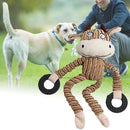 Funny Pet Dog Toys Chew Squeaky Toys Chewing Sound Molar Bite Cow Shape ToysO5V9