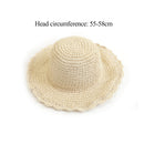 New beige Women's hand-woven large hat outdoor leisure sun hat sun hat beac Y3F8