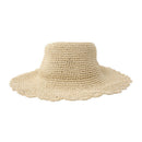 New beige Women's hand-woven large hat outdoor leisure sun hat sun hat beac Y3F8