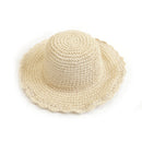 New beige Women's hand-woven large hat outdoor leisure sun hat sun hat beac D7M1