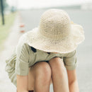 New beige Women's hand-woven large hat outdoor leisure sun hat sun hat beac D7M1
