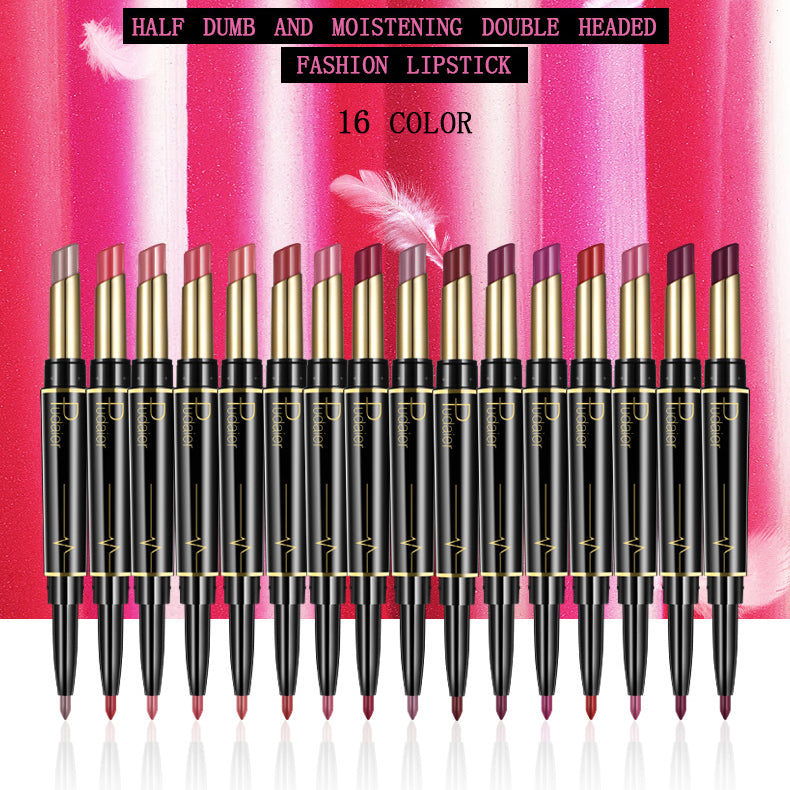 Pudaier New Women's Double Head Lipstick Lip Liner Matte Matte Lipstick Rot K2M3