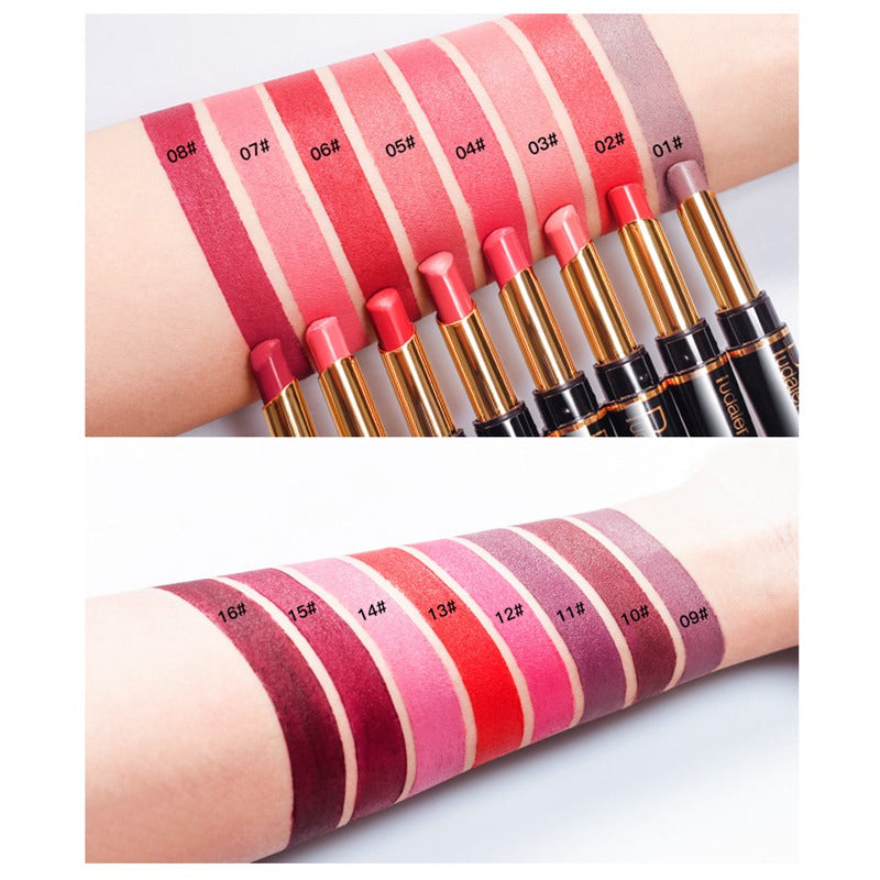 Pudaier New Women's Double Head Lipstick Lip Liner Matte Matte Lipstick Rot K2M3