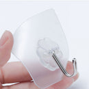 6pc Wall Hooks Strong Transparent Suction Cup Sucker Hanger For Kitchen Bat X4O3