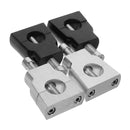 Pair 7/8 inch 22mm Motorcycle CNC Universal Alumium Handlebar Riser Clamp Taper Silver/Black