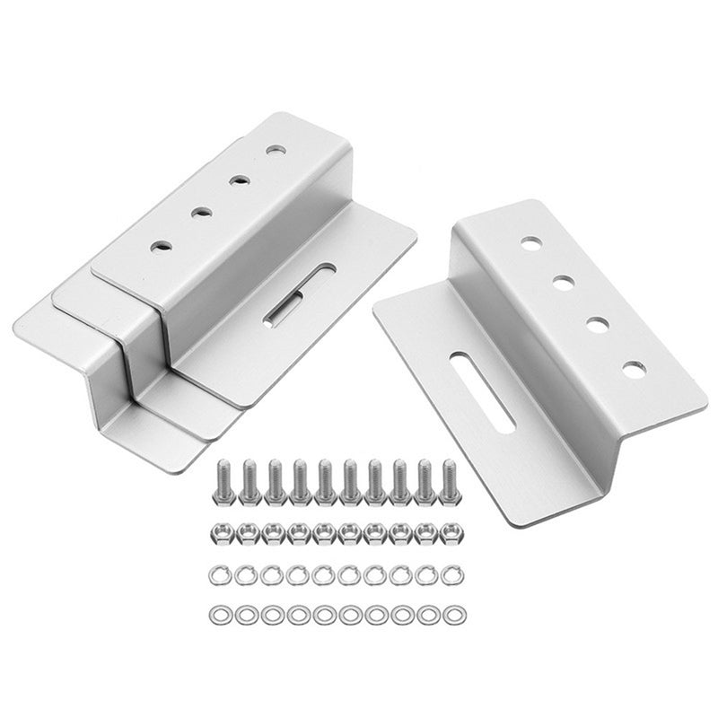 4pcs Solar Panel Mounting Z Brackets Aluminum Alloy Tools Kit for Motorhomes and Yachts