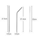 Stainless Steel Straws 12 PCS Set, Stainless Steel Straws, 5 Straight And 5