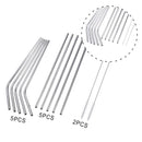 Stainless Steel Straws 12 PCS Set, Stainless Steel Straws, 5 Straight And 5