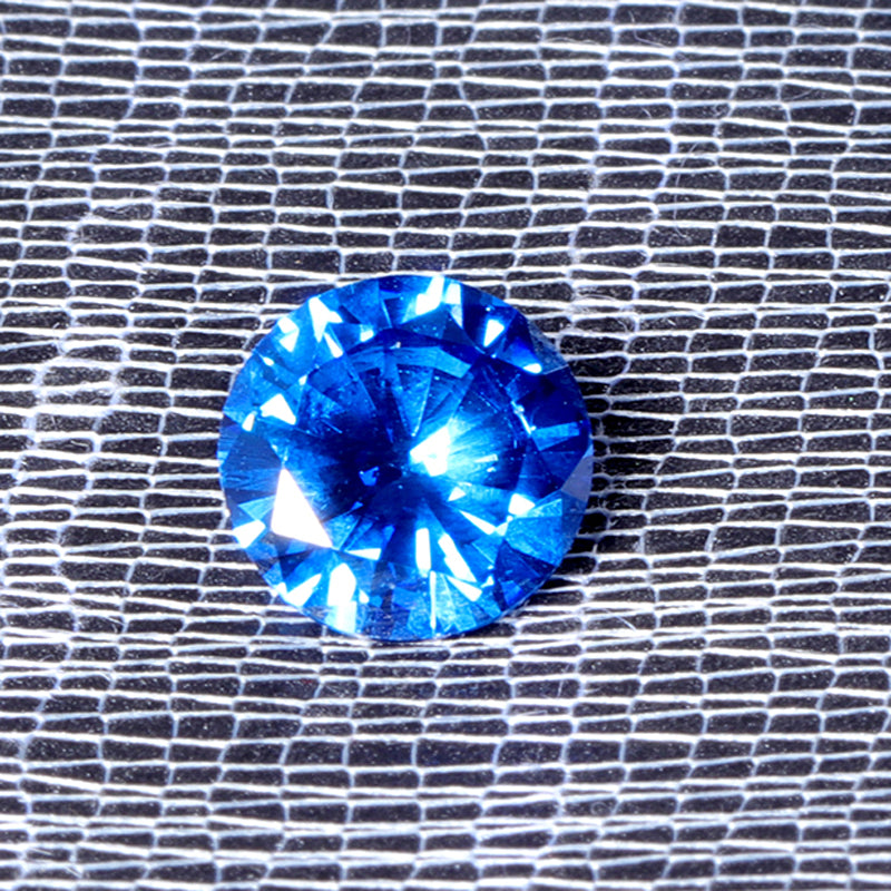 8mm 3.25ct Sea Blue Sapphire Round Faceted Cut Shape AAAAA VVS Loose Gemstone Decorations