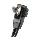 Surveillance Security Clear Coiled Acoustic Air Tube Earpiece PTT for iPhon W5F4
