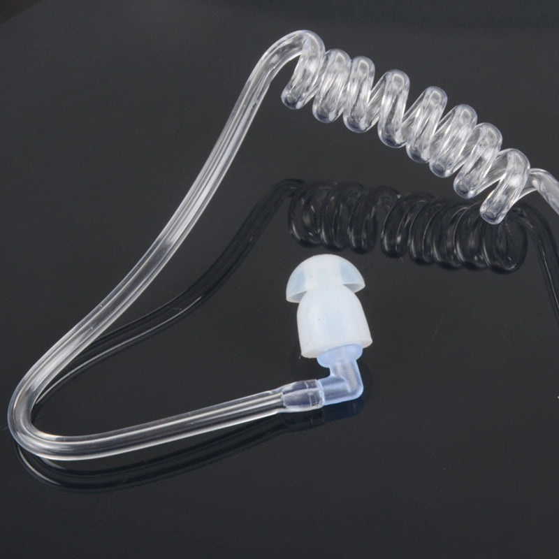 Surveillance Security Clear Coiled Acoustic Air Tube Earpiece PTT for iPhon W5F4