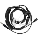 3.5mm Adjustable Throat Mic Microphone Covert Acoustic Tube Earpiece HeadsetI4S8