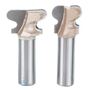 Drillpro 1/2 Inch Shank Wood Double Finger Router Bit Woodworking 2 Flutes Milling Cutter