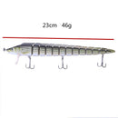 23cm 46g Artificial Bait for Fishing Wobbler Vib Jerkbait 13 Section Jointe Q3I4