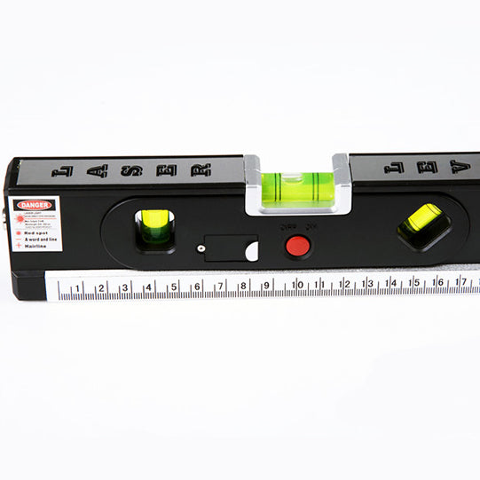 Loskii DX-012 Multipurpose Laser Level Horizontal Vertical Measure Tape Aligner Ruler With 3 Bubbles