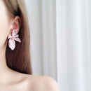 New Fashion Temperament Flower Stud Earrings For Girls Women Elegant Party  V1Y6