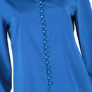 Women Solid Long Sleeve Elegant Shirt Office Casual Turn-down Collar Blouse U3Q5