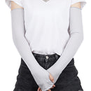 Fashion Women's Arm Warmer Cotton Long Fingerless Gloves Mitten (Grey) M2K2