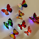 10 Pcs Wall Stickers Butterfly LED Lights Baby Kids Living Room Home Decor  L9F3