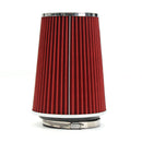 4 Inch Red Truck Long Performance High Flow Cold Air Intake Cone Dry Filter Car Air Filter