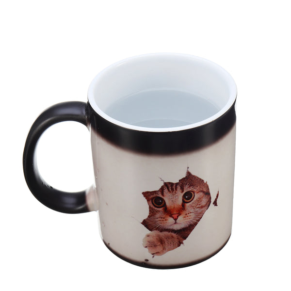 350ml Cat Lover Morphing Mug Heat Sensitive Color Changing Coffee Mugs Cup Gifts