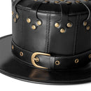 Steampunk Leather Hat Plague Doctor Black Cap Carnaval Festivals Party Halloween