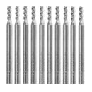 Drillpro 10pcs 3mm HRC58 3 Flutes End Mill Cutter Tungsten Carbide CNC Milling Cutter Tool for Aluminum