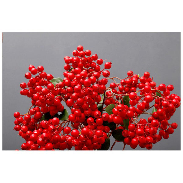 Red Bouquet home decoration artificial European lover fruit big branch acac D8W3