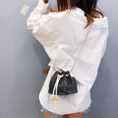Women Bag With Sequins Bucket Bag Crossbody Bags For Women Fashion PU Leath F6K2