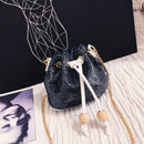 Women Bag With Sequins Bucket Bag Crossbody Bags For Women Fashion PU Leath F6K2
