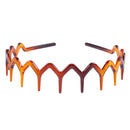 Headband Hair Comb Zigzag Band Notched Headband Woman Man Girl, One Size N6C8