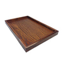 Wooden serving tray tea dishes plate- Brown, 22x15x2cm S8C8