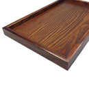 Wooden serving tray tea dishes plate- Brown, 22x15x2cm S8C8